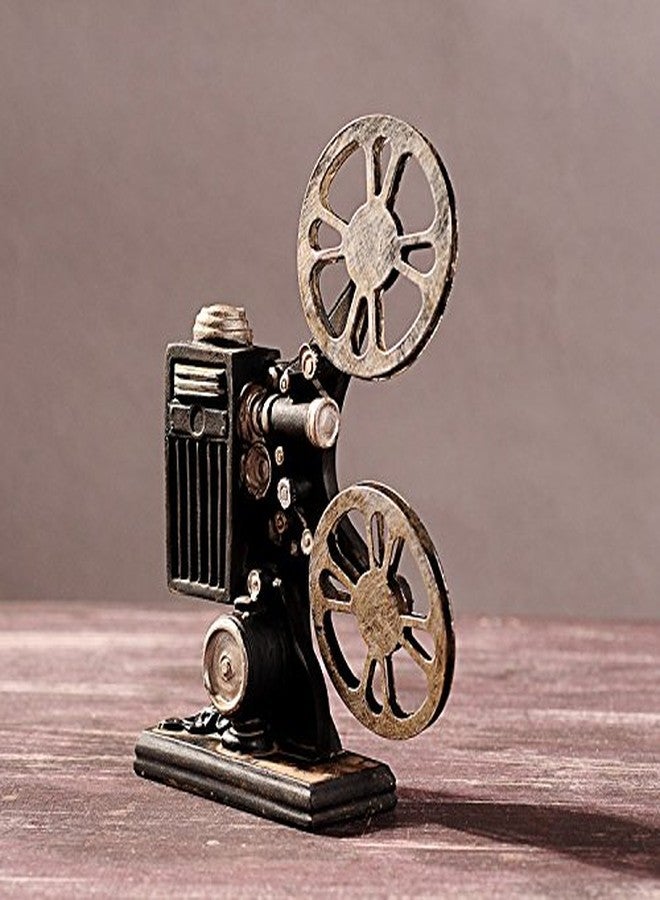Spiaty Synthetic Resin Vintage Style Film Projector Decorative Model for Home Living Room, Black Metal, Retro Home Cinema Decor - Image 1